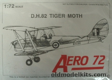 Aero 72 1/72 DH-82A or DH-82C Tiger Moth Bagged plastic model kit